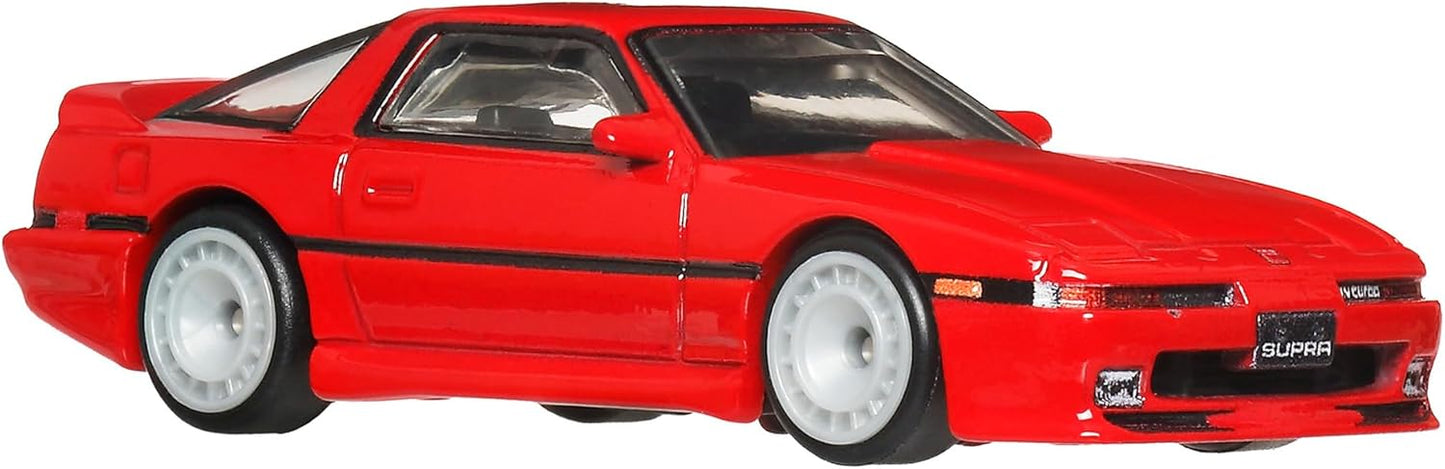 Hot Wheels Car Culture Ronin Run II '89 Toyota Supra Toy Vehicle Mini Car, Ages 3 and Up, Red JBK90