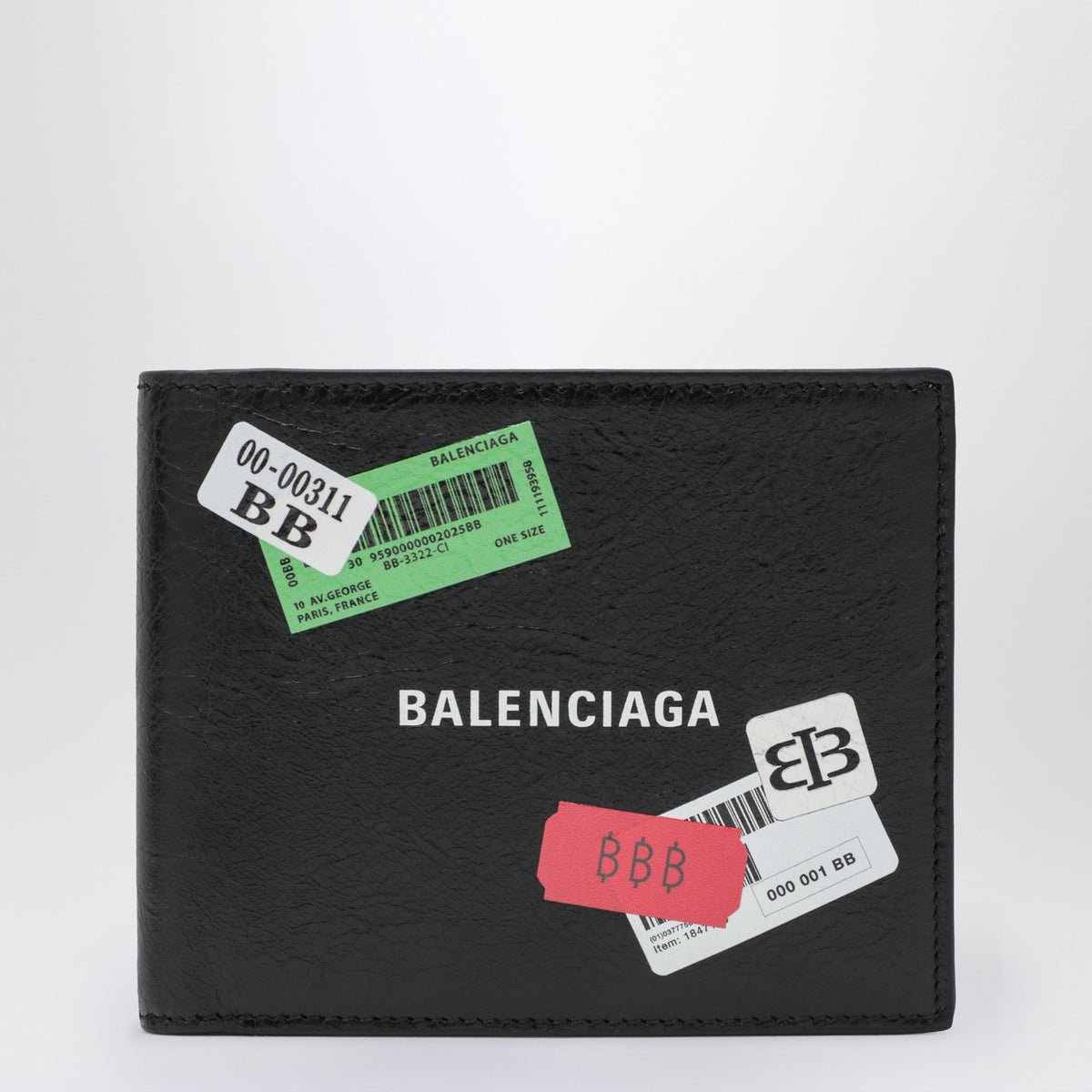 Balenciaga Balenciaga Black Square Foldable Cash Wallet - Image 2