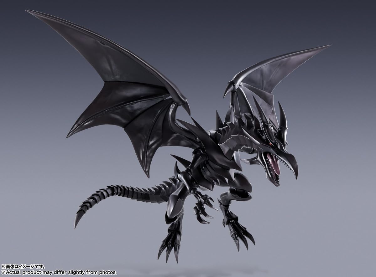 S.H. Monster Arts Yu-Gi-Oh! Duel Monsters Red-Eyes Black Dragon, Approx. 8.7 inches (220 mm), PVC & ABS Pre-painted Action Figure