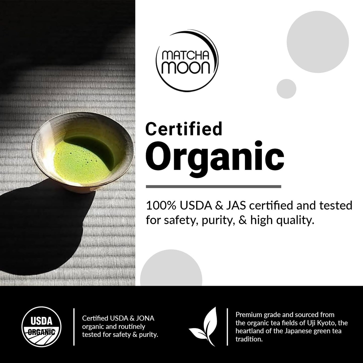 Matcha Moon Kyoto Uji Matcha Organic Organic Cultivation No Pesticides Additive Powder Organic Ceremonial Grade Japanese Matcha 1.1 oz (30 g)