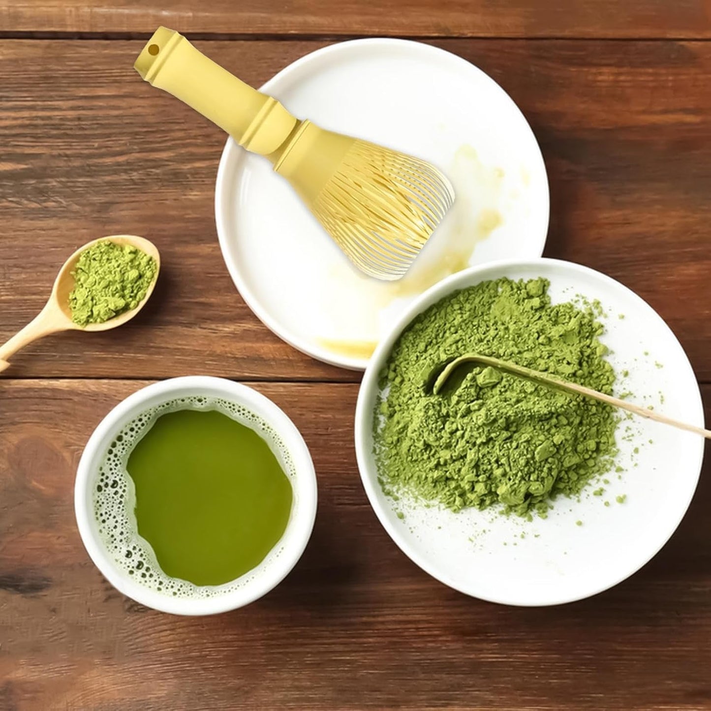 抹茶茶泡立てた伝統的な手作りの日本の抹茶ミキサーブラシ|キッチン調理器具スターラーミキサーブラシミキシングパウダー準備用のツールアクセサリドリンクカフェミルクコーヒー