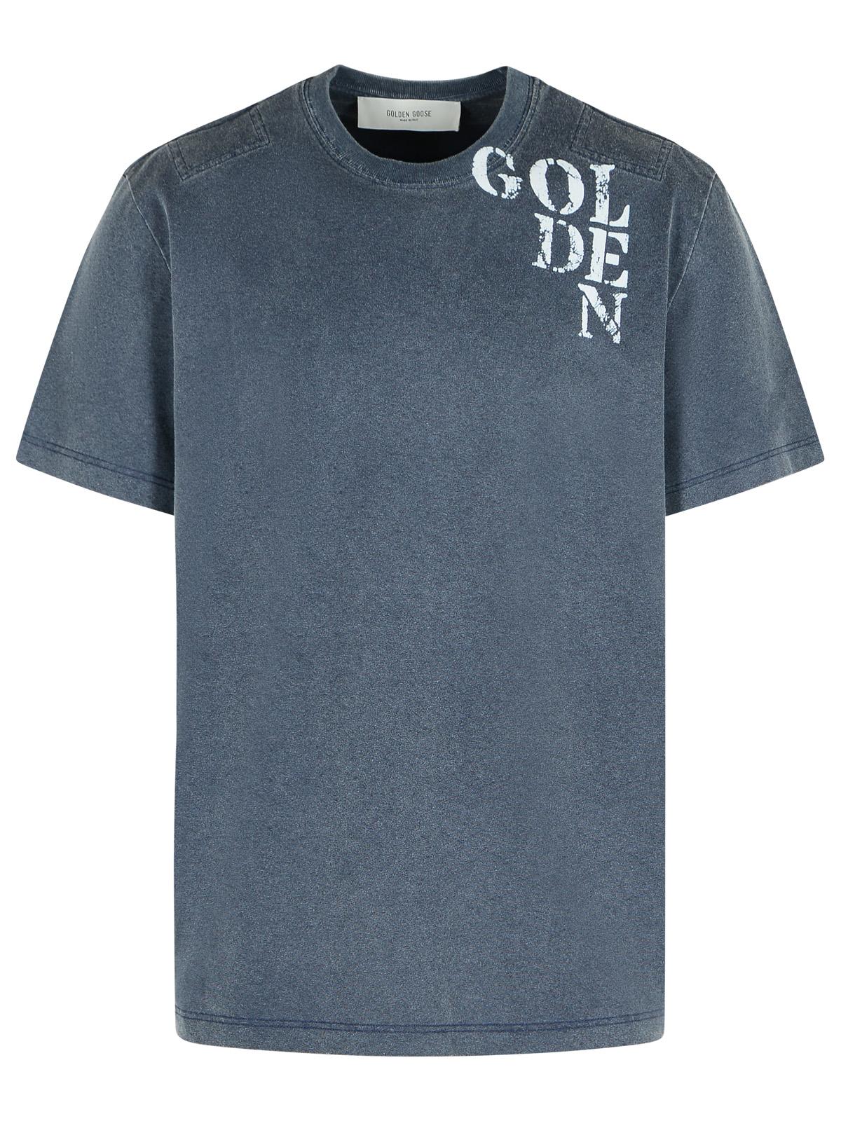 Golden ゴールデングースブルーコットンTシャツ - Image 2