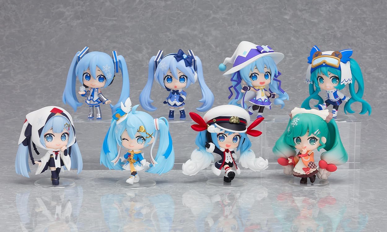 グッドスマイルカンパニー キャラクター・ボーカル・シリーズ01 初音ミク 【BOX】ブラインドボックスシリーズ 雪ミクオールスターズ フィギュアコレクション Vol.1（8個入） プラスチック製 塗装済み完成品 ノンスケール 専用台座付属 全高約75mm
