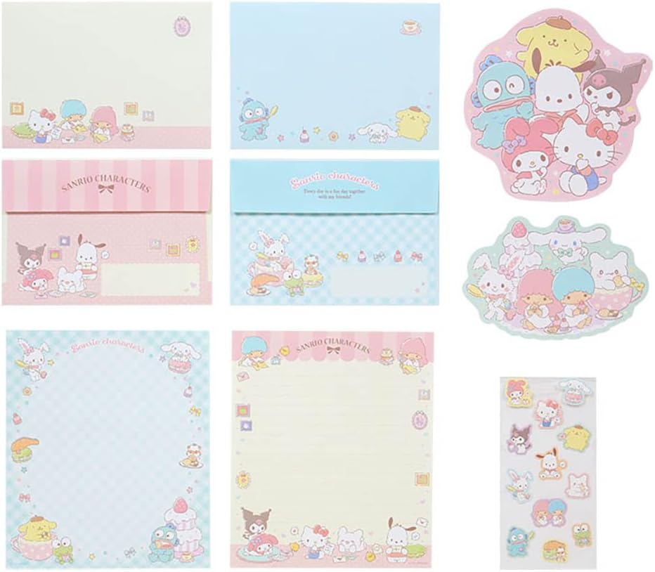 Sanrio 493945 Character Letter Set, Sanrio Characters Packaging: Approx. Width 6.3 x Depth 0.3 x Height 8.7 inches (16 x 0.8 x 22 cm)