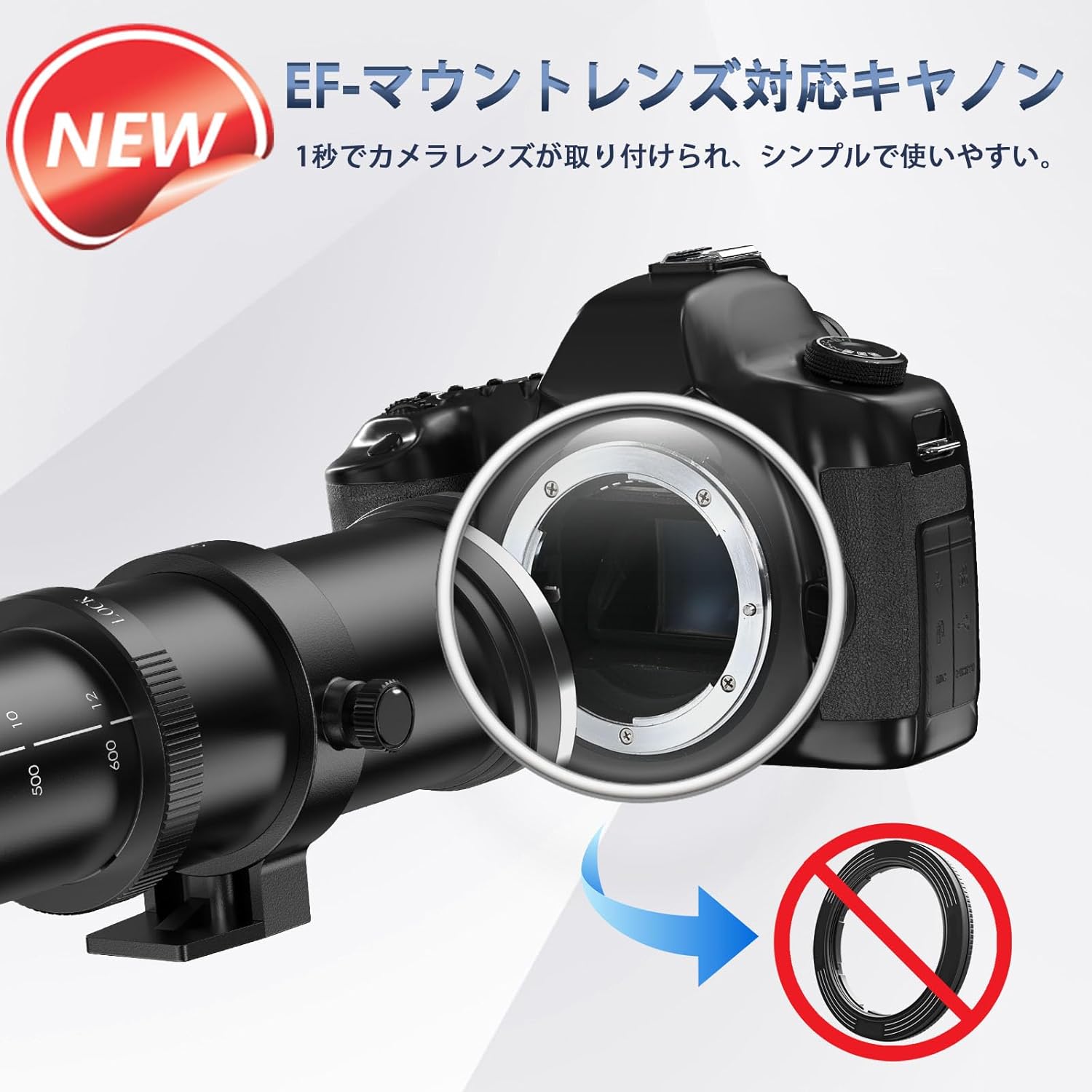Lightdow 420-800mm f/8.3-16 Telephoto Zoom Lens for SLR Manual Telephoto Zoom Lens for Canon EF (Compatible with Canon EF-Black)