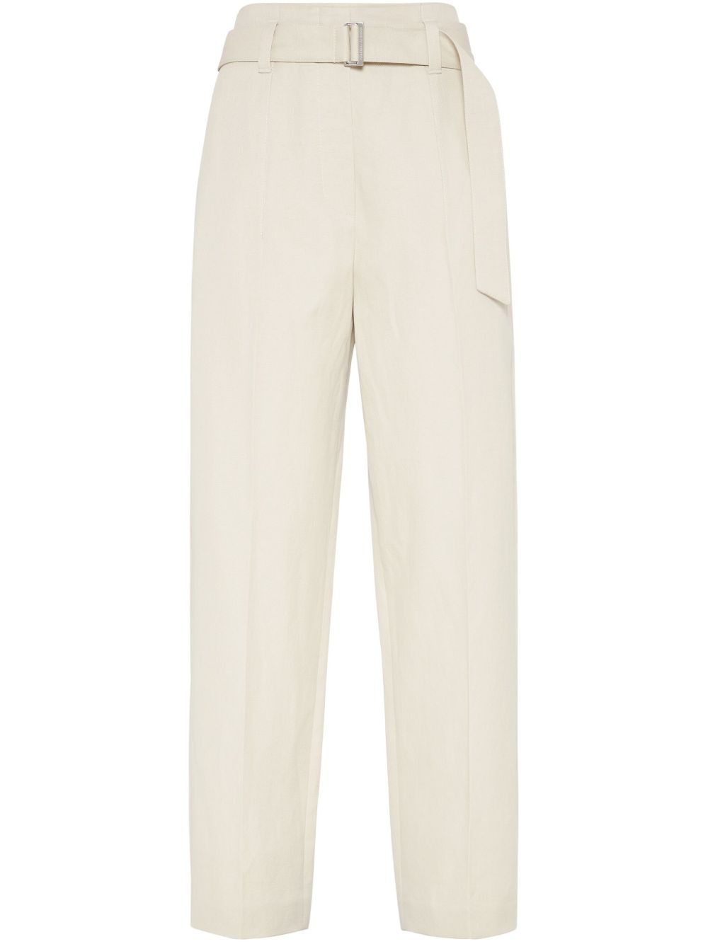 Brunello Cucinelli Canvasのズボンは光沢のあるディテールを備えています - Image 2