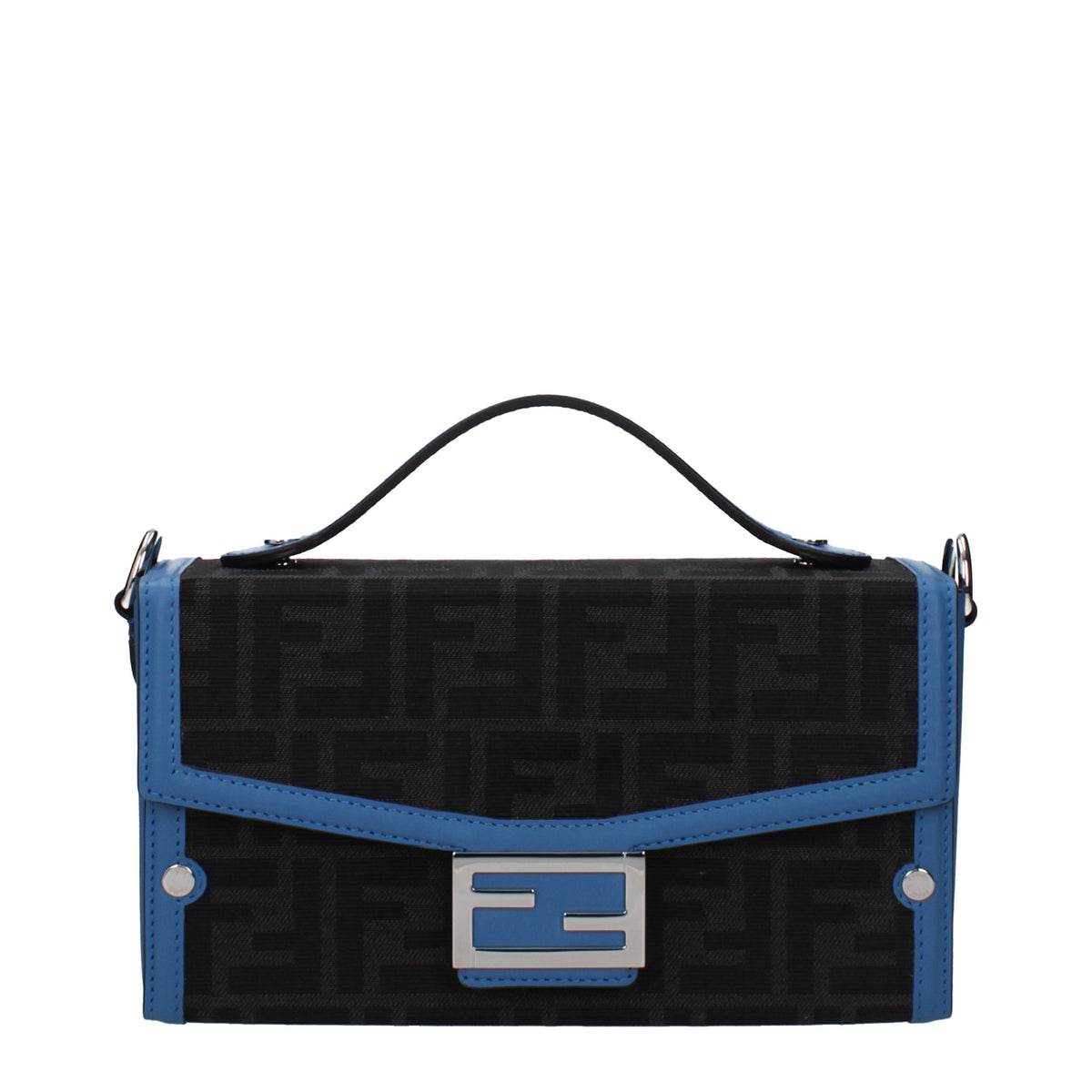 Fendi フェンディハンドバッグバゲットメンズファブリックグレー/フィオルダリソ - Image 2
