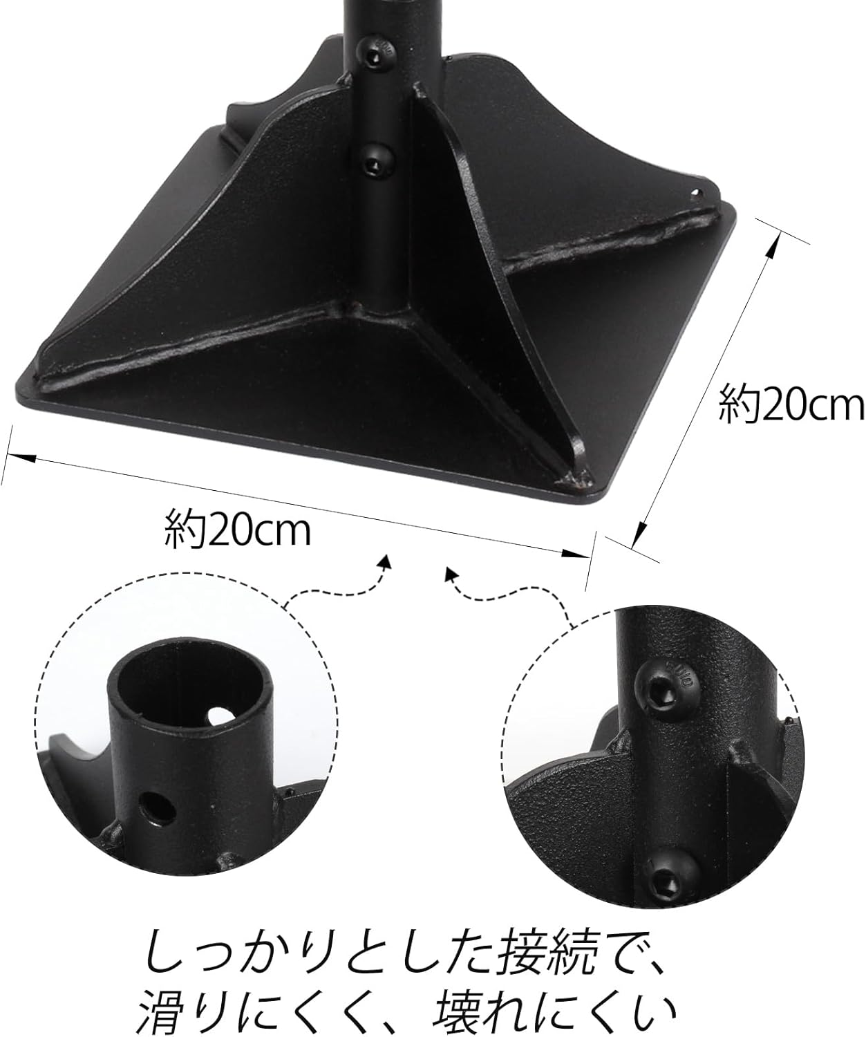 Walensee Steel Tamper with 122cm Handle, Compacting Tamper with Rubber Grip, Asphalt Tamper, 20cm x 20cm Square Rammer, Labor-saving, All-steel, High Durability, Ideal Tool for Ground Leveling, Paving