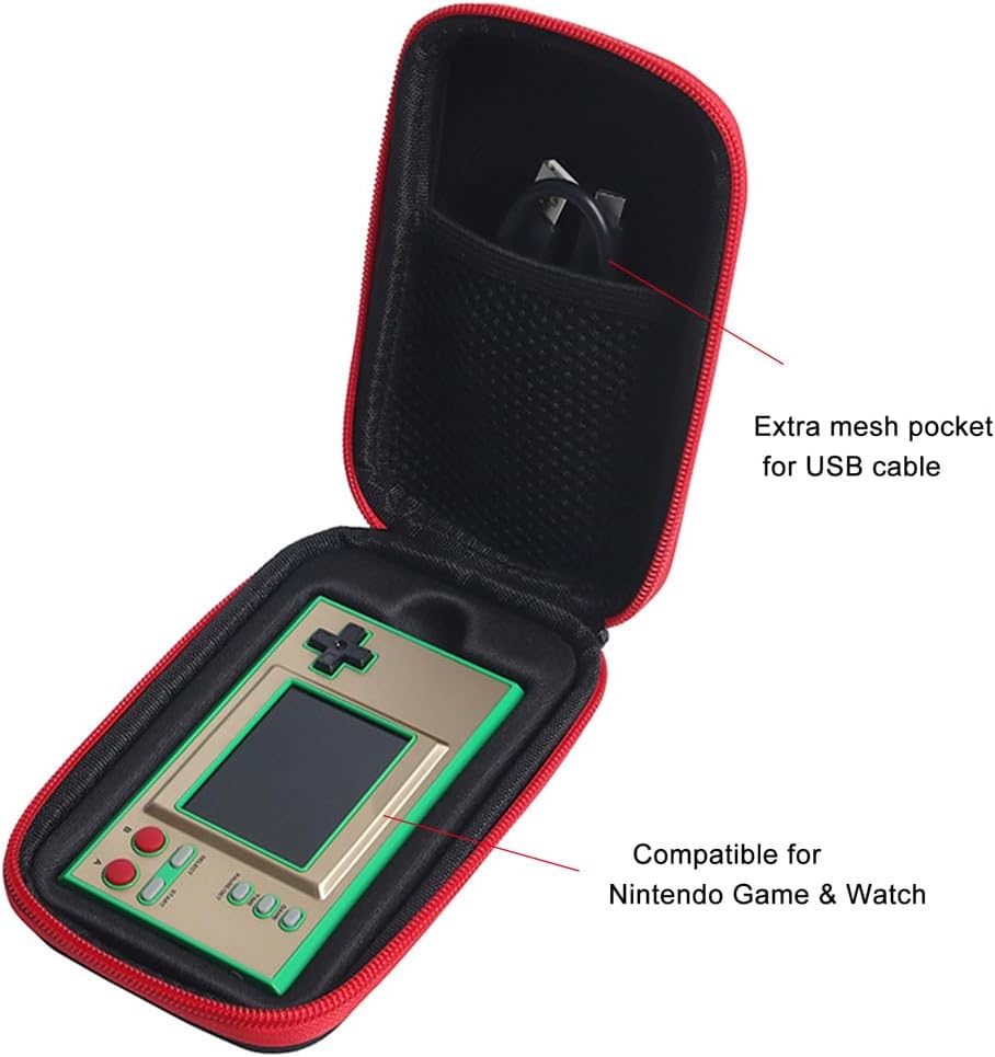 収納ポーチ forゲームやウオッチ収納バッグ for Game & Watch 収納ケース 硬質EVA防水保護キャリーケースゲーム機アクセサリー (グリーン)