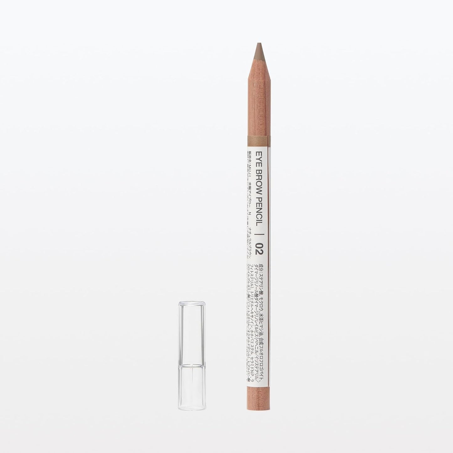MUJI OAP78A4S Wooden Shaft Eyebrow Pencil, Natural Brown