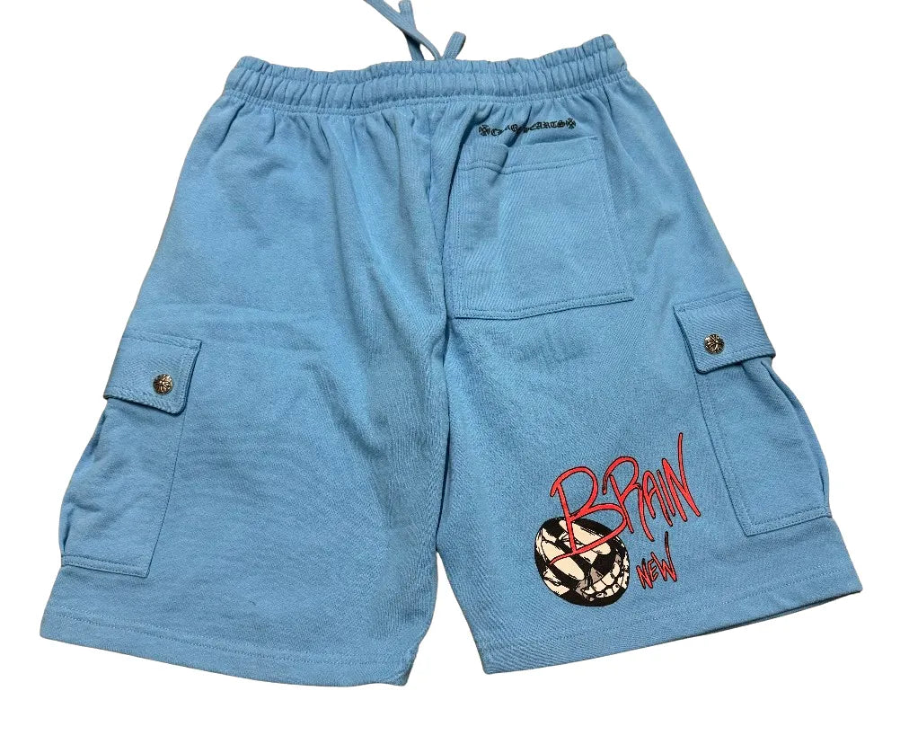 CHROME HEARTS MATTY BOY 'BRAIN NEW' CARGO SWEAT SHORTS