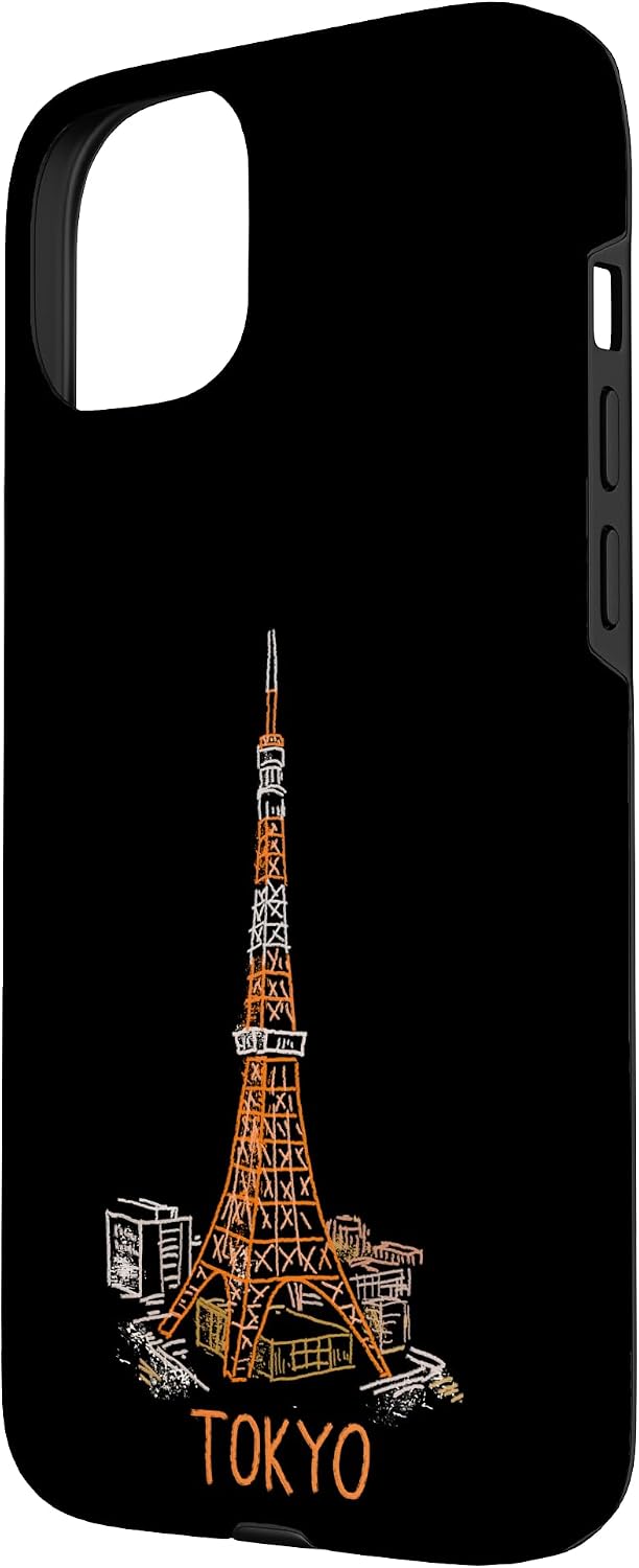 Tokyo Tower Japan Travel Souvenir City Landmark Gift Smartphone Case for iPhone 15 Plus