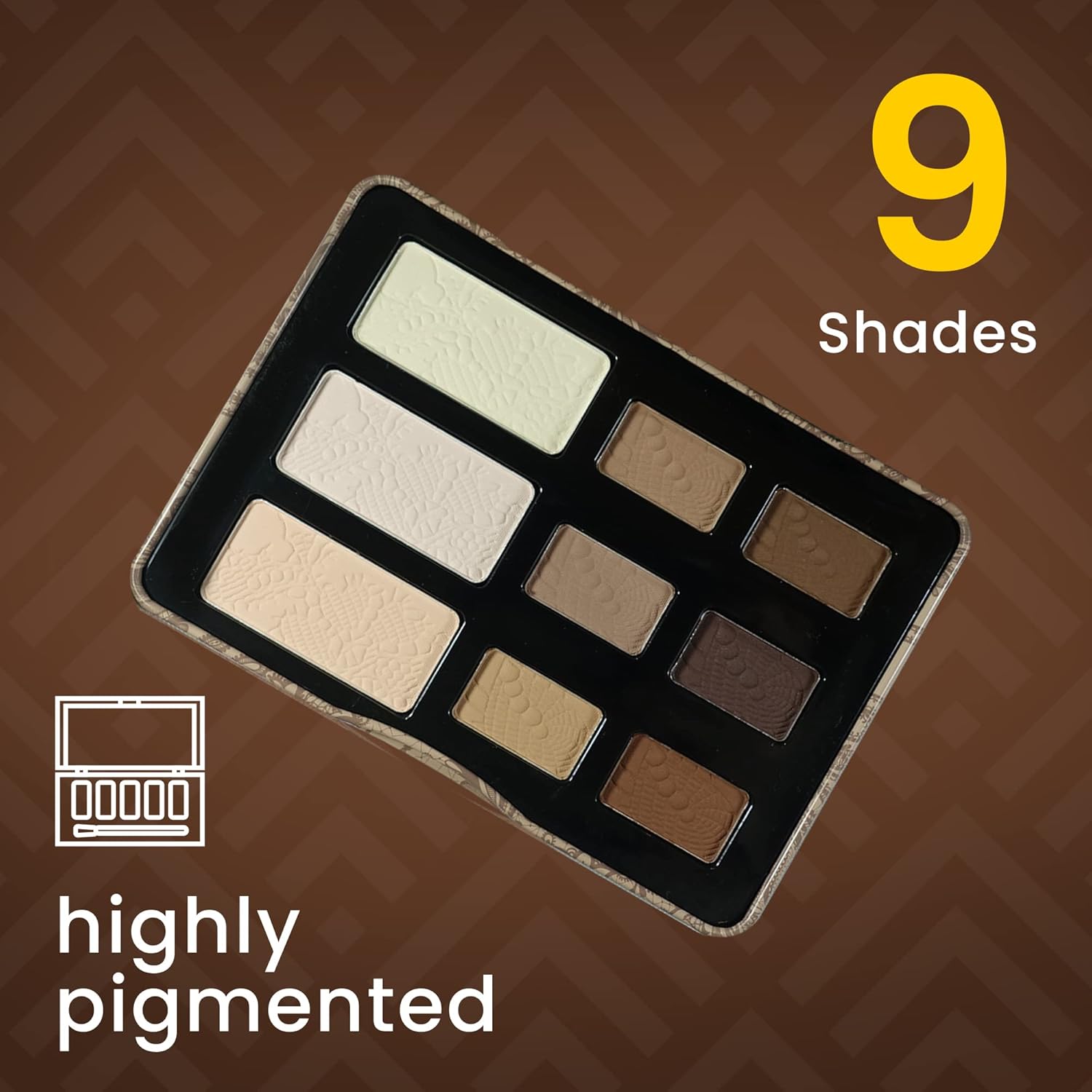 Ccolor Cosmetics - Matte Natural, paleta de sombra de ojos de 9 colores, acabado mate, maquillaje de sombra de ojos altamente pigmentada, paleta de ojos de larga duración, kit de maquillaje de ojos con tonos neutros fáciles de mezclar