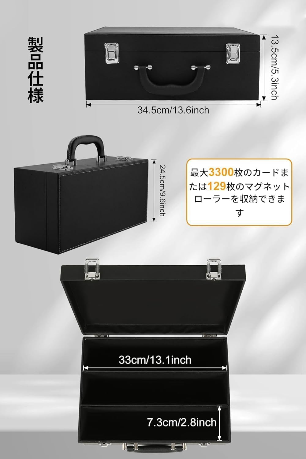 HG CHASING TRIBE Deck Case, Trading Card Case, Holds 3,300 Cards [2025 Latest Upgrade] Magnetic Loader Case, Game Cards, Storage Box, Card Case, Trading Card Game, Card Storage Case, Card Protection