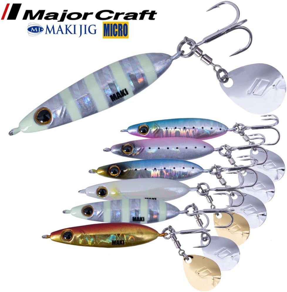 Major Craft Lure, Makijig, Micro Light Game Dedicated Blades, 0.1 oz (3 g), 0.2 oz (5 g), 0.3 oz (7 g), 0.4 oz (10 g), 0.5 oz (15 g)