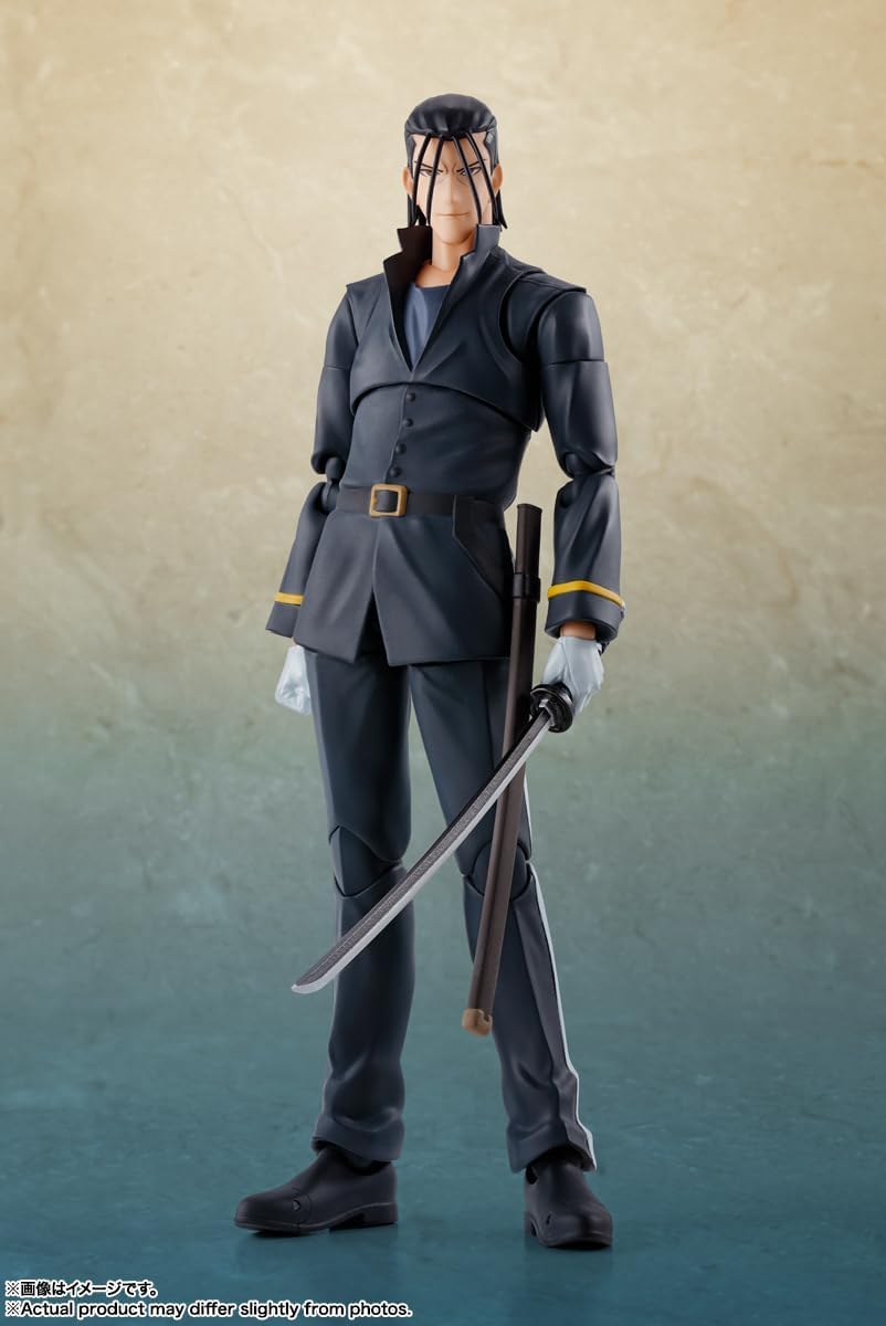 S.H. Figuarts Rurouni Kenshin -Meiji Swordsman Romantic Tan, Hajime Saito, Approx. 6.5 inches (165 mm), PVC & ABS Pre-painted Action Figure