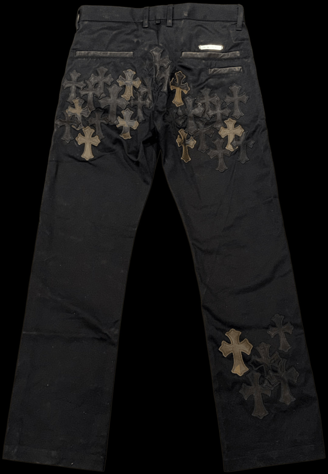 CHROME HEARTS 'BLACK CAMO' FLOODED PATCH CHINO PANTS