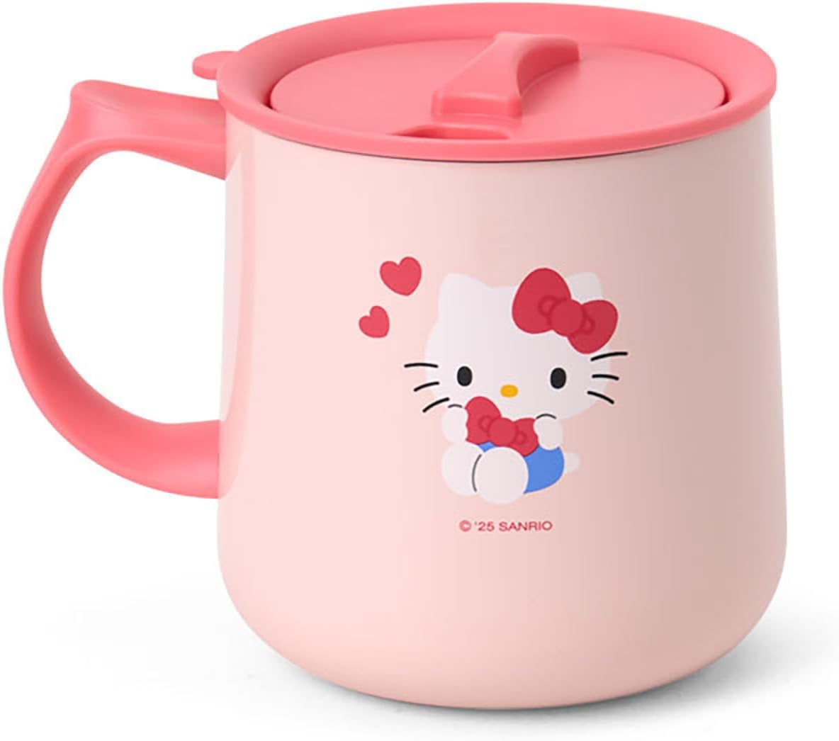 Sanrio 296937 Stainless Steel Mug with Lid, Hello Kitty Body: Stainless Steel Copper (Acrylic Resin Coating), Lid (Drinking Mouth) Handle: Polypropylene, Gasket/Bottom: Silicone Rubber, Heat Retention