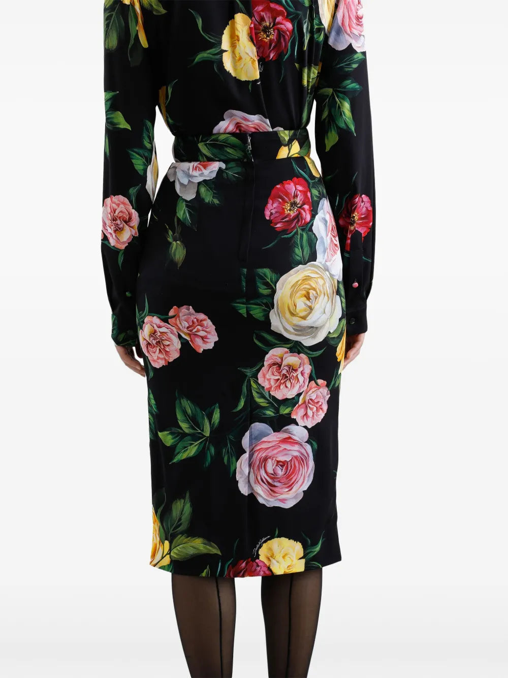 Dolce  Gabbana フローラルプリント付きのドルチェ＆ガッバーナミディスカート - Image 2