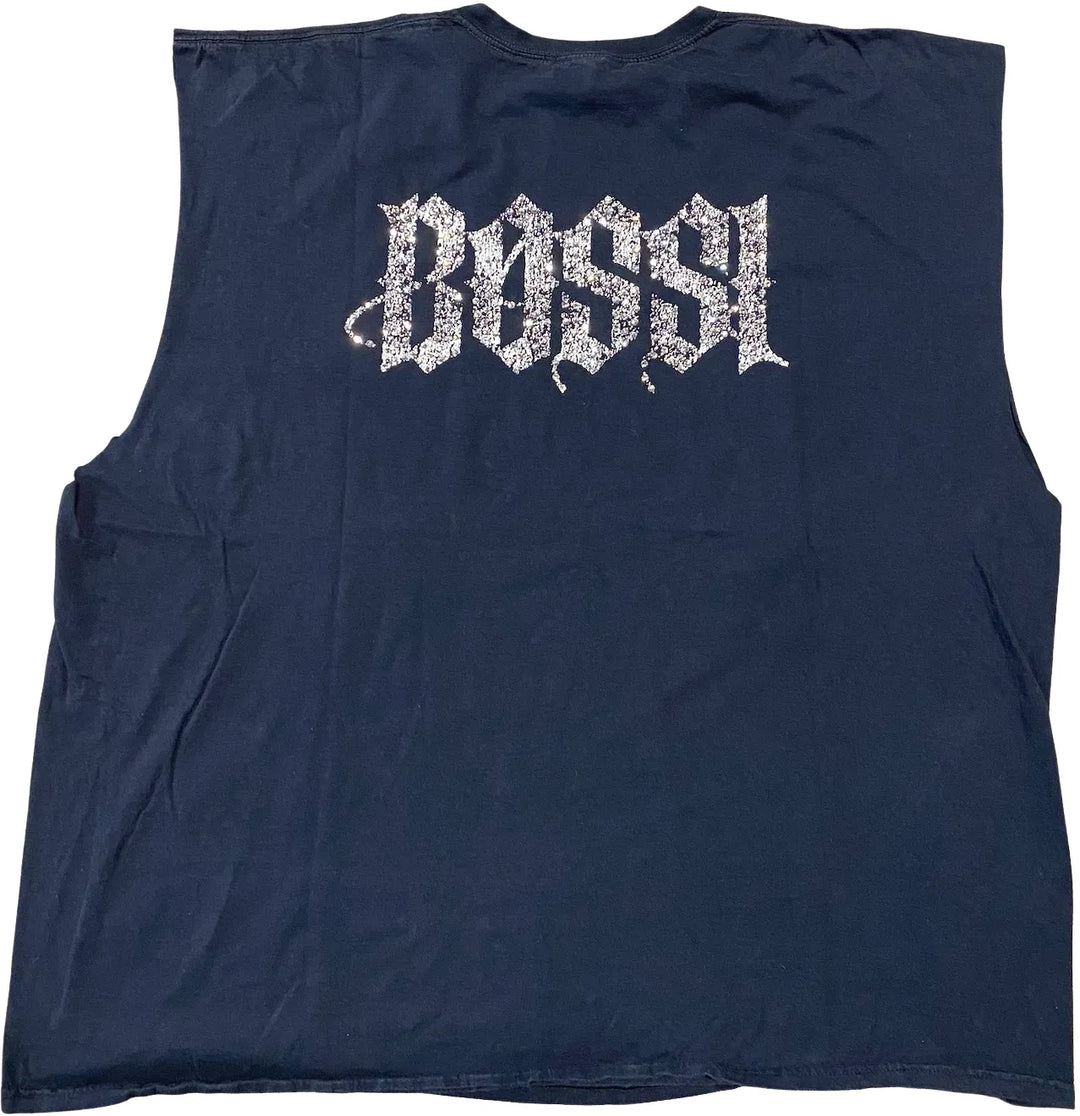 BOSSI 'GREEN/PURPLE SKULL' VINTAGE CUTOFF TEE