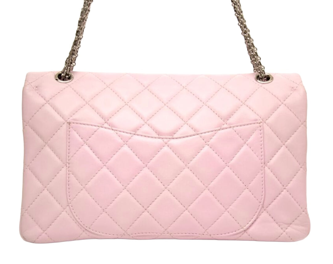 CHANEL 'ROSE CLAIR' 2.55 REISSUE 227 DOUBLE FLAP BAG