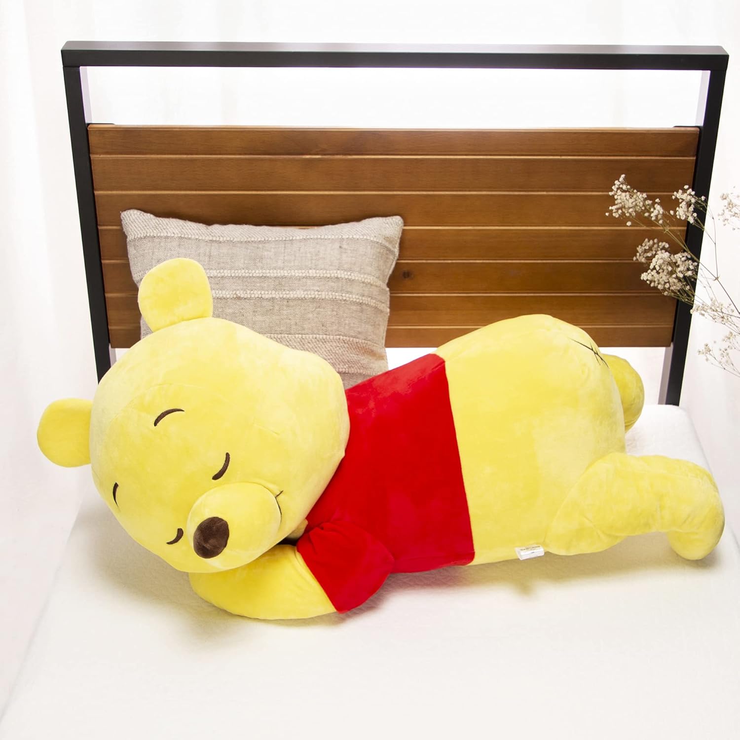 MORIPiLO Disney Winnie the Pooh Body Pillow, Easy Sleeping Pillow (Extra Large), Approx. 35.4 inches (90 cm), Skin Friendly Micro Fabric, Goods, Plush, Large, Yellow, Disney Pillow Morisita