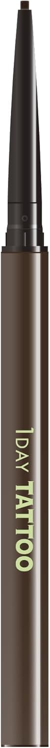 K-Palette 1 Day TATTOO Pencil Eyeliner 02 Dark Brown 0.06 g 0.06 mm Mousse Soft Ultra Fine Core with 1.5 mm Mousse Soft Ultra Fine Cores for a Clean Finish and Even Eye Look, Anti-Slip Adhesive