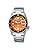 Seiko SRPK35K1 Men's Wristwatch, Automatic (Hand Winding), Overseas Model, SKX, Boy Size, Orange, orange/grey, Automatic watch