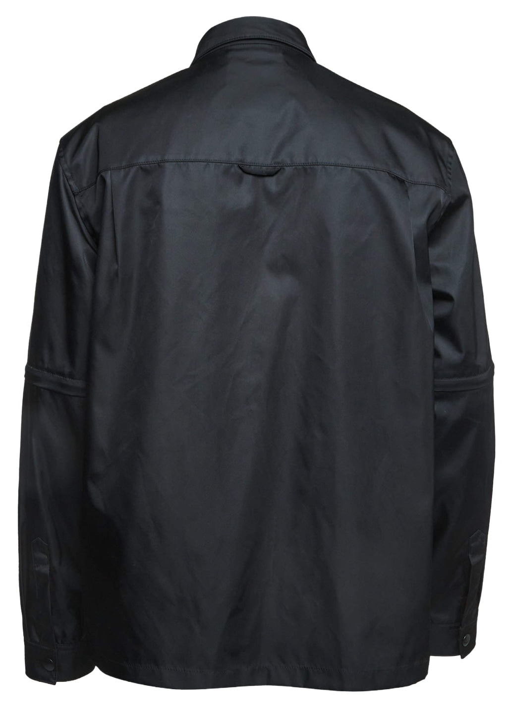 PRADA BLACK RE-NYLON CONVERTIBLE SHIRT