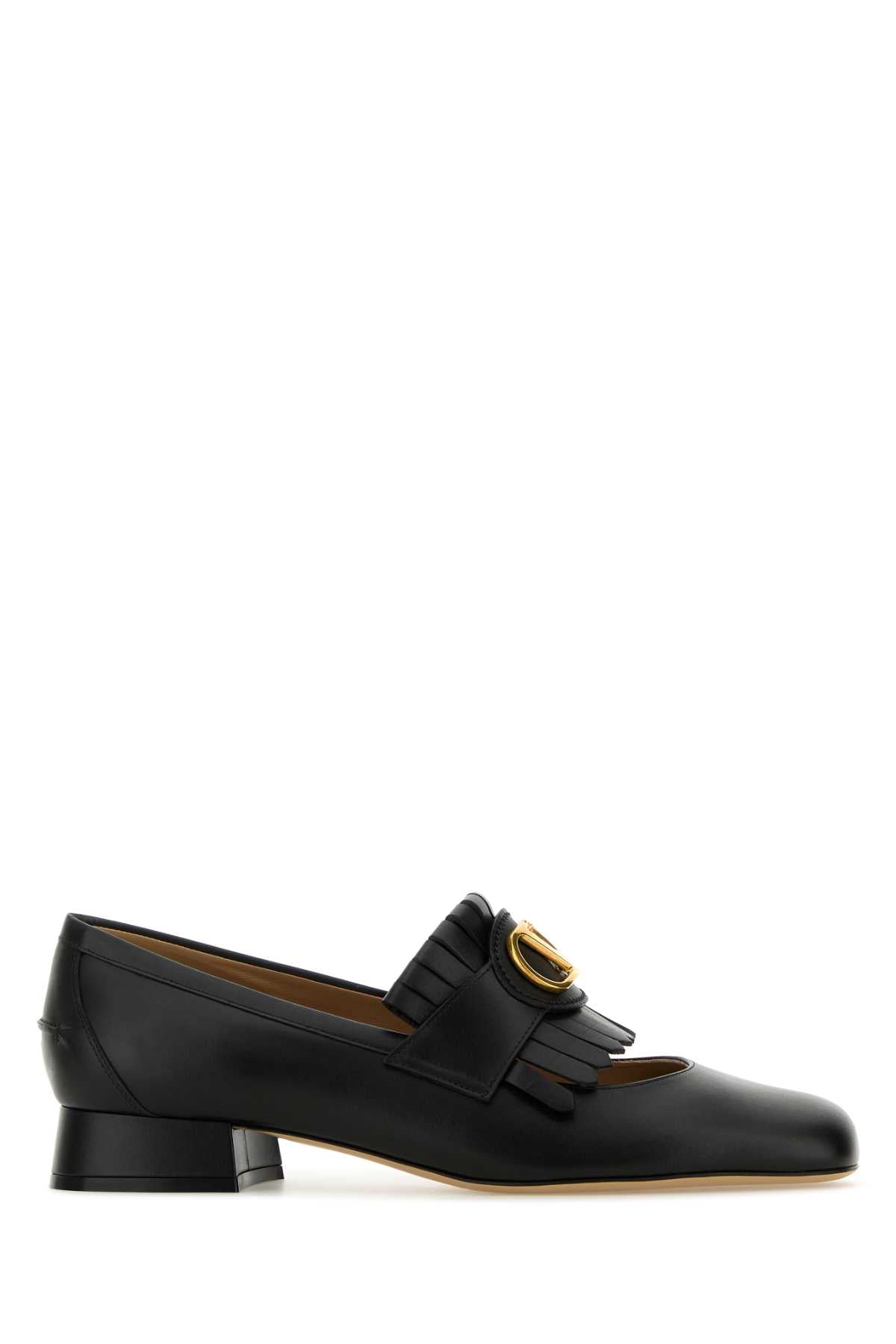 Valentino バレンティーノガラヴァニブラックレザーローファー - Image 2