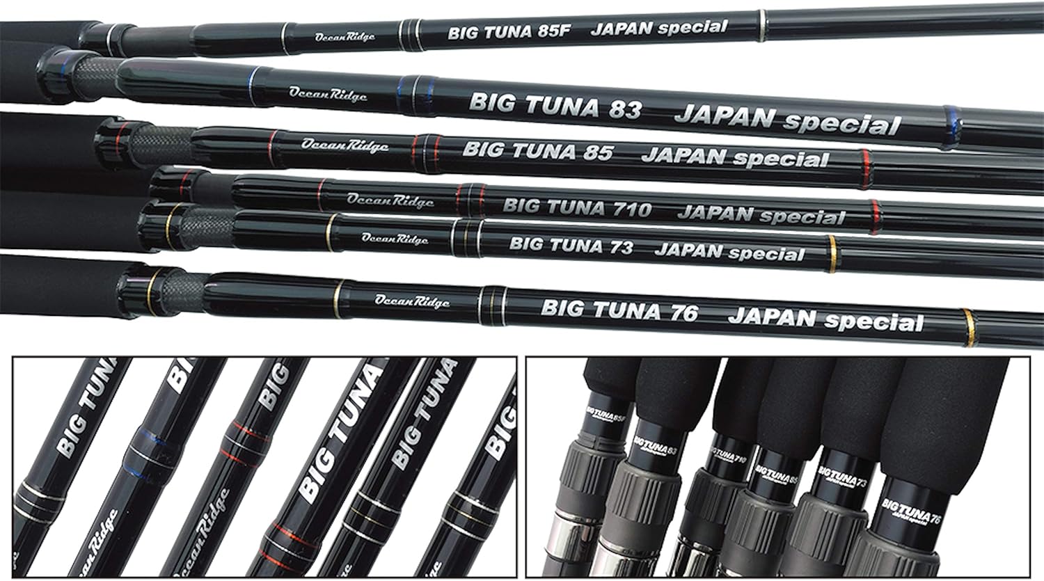 RippleFisher BIG TUNA 76 JAPAN Special/Big Tuna 76 Japan Special/Tuna Rod, Tuna, Black Tuna, Yellowfin / Diving Pencil, Offshore, Spinning, Blue Rod, Popper, Lure Rod, Fishing Rod with Rod Belt
