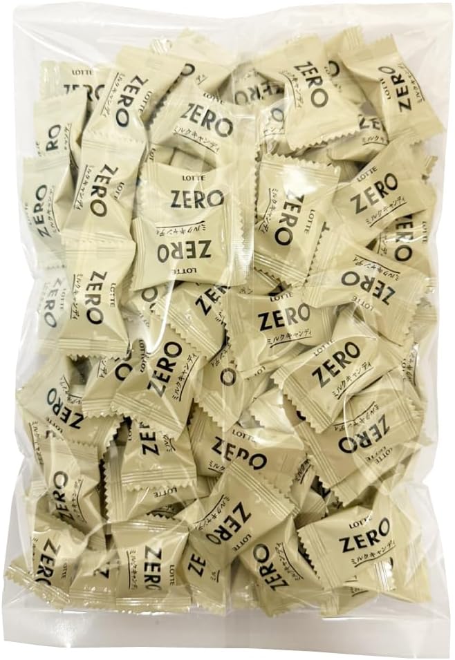 Lotte Zero Milk Candy 100 Bags Share Pack Large Capacity Commercial Individually Wrapped Zero Milk Candy Assortment
