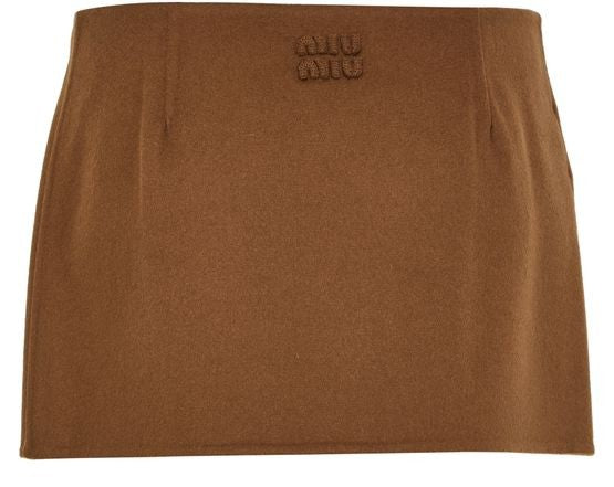 MIU MIU Double-faced cashmere midi skirt - Image 2