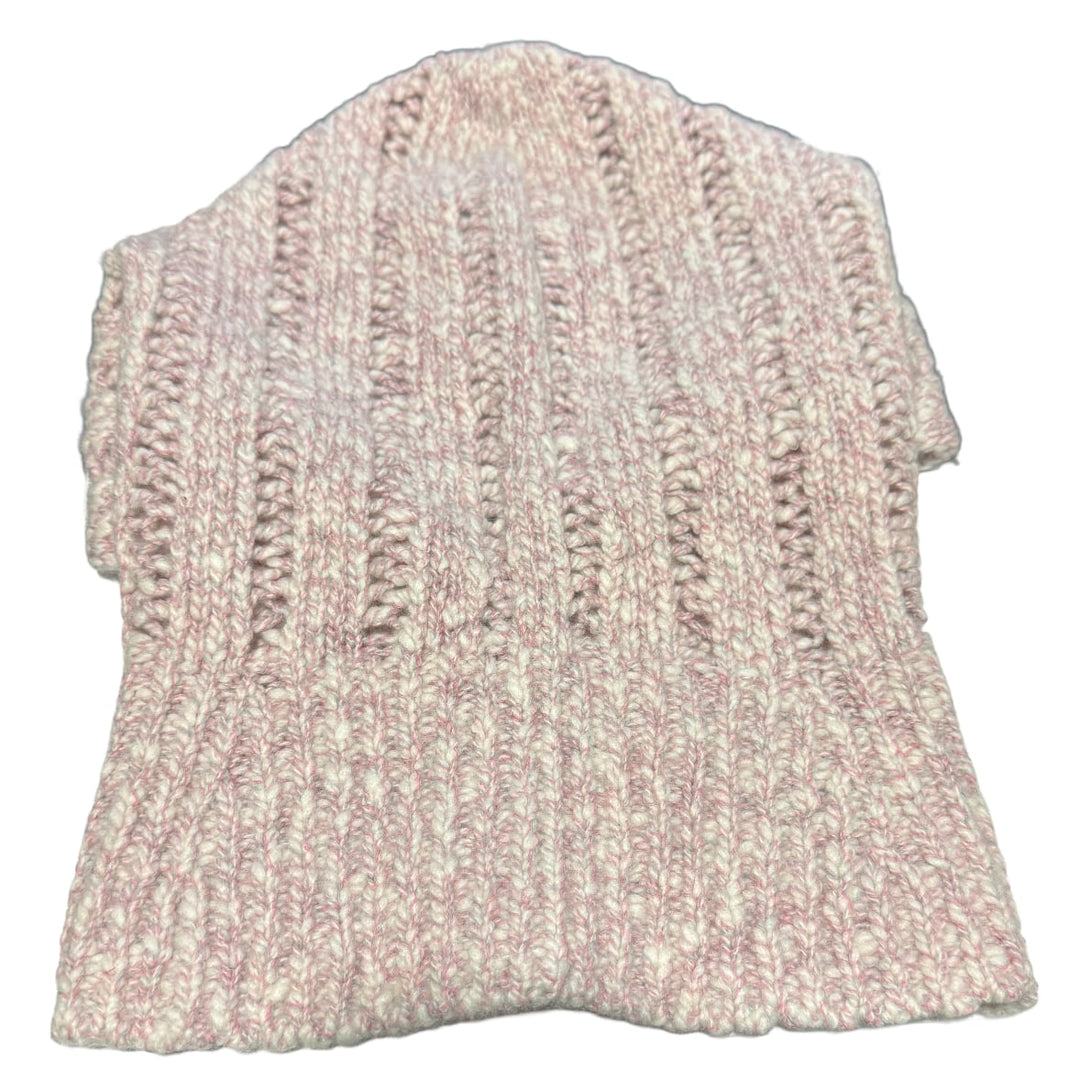 CHANEL 'LIGHT GREY/LIGHT PINK/WHITE' CASHMERE CC BALACLAVA