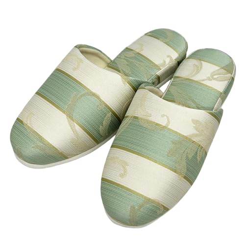 Slippers for Guests, Made in Japan, Leaf Stab, Felt Bottom, Stylish, Shichiyo, Elegant, Size M, Standard Size, Room Shoes, Room Slippers, Room Slippers, Elegant Hanging, Indoor, Artisan/High-grade