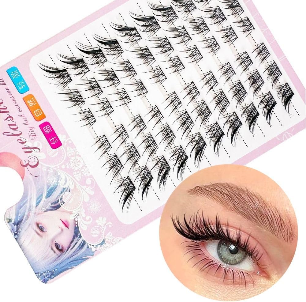 3D Cat Eye Natural Rush Cartoon Fox Cluster DIY Lash Extensions Whispy C Curl Individual Lash for Eyelash Extensions