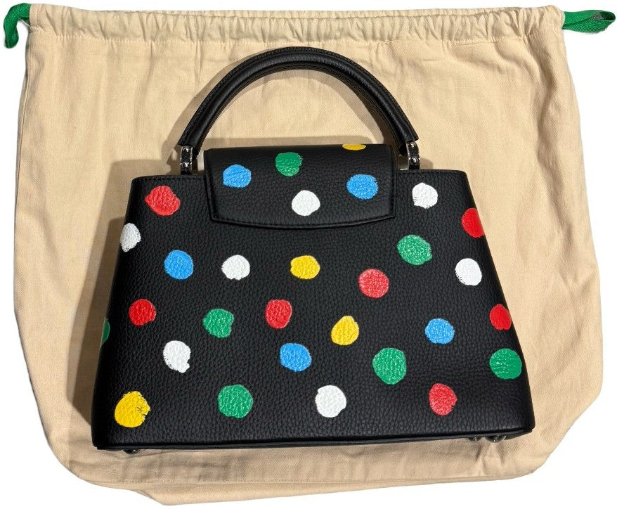 LOUIS VUITTON X YAYOI KUSAMA CAPUCINES PAINTED DOTS 2-WAY SHOULDER BAG