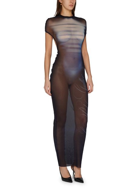 JEAN PAUL GAULTIER Male プリント入り メッシュ製 ロングドレス - Image 2