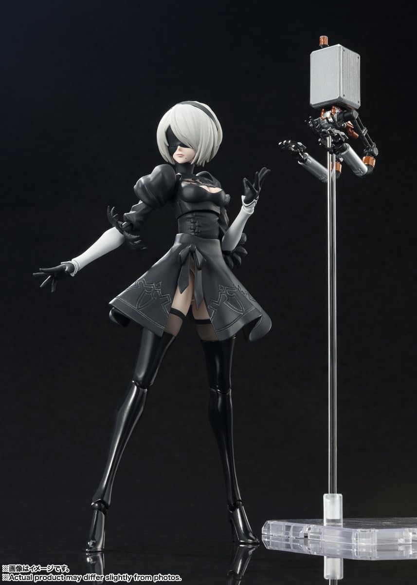 BANDAI SPIRITS S.H. Figuarts "NieR: Automata Ver. 1.1a" (Nier Automata Ver1.1a) 2B, Approx. 5.9 inches (150 mm), PVC & ABS, Pre-painted Action Figure