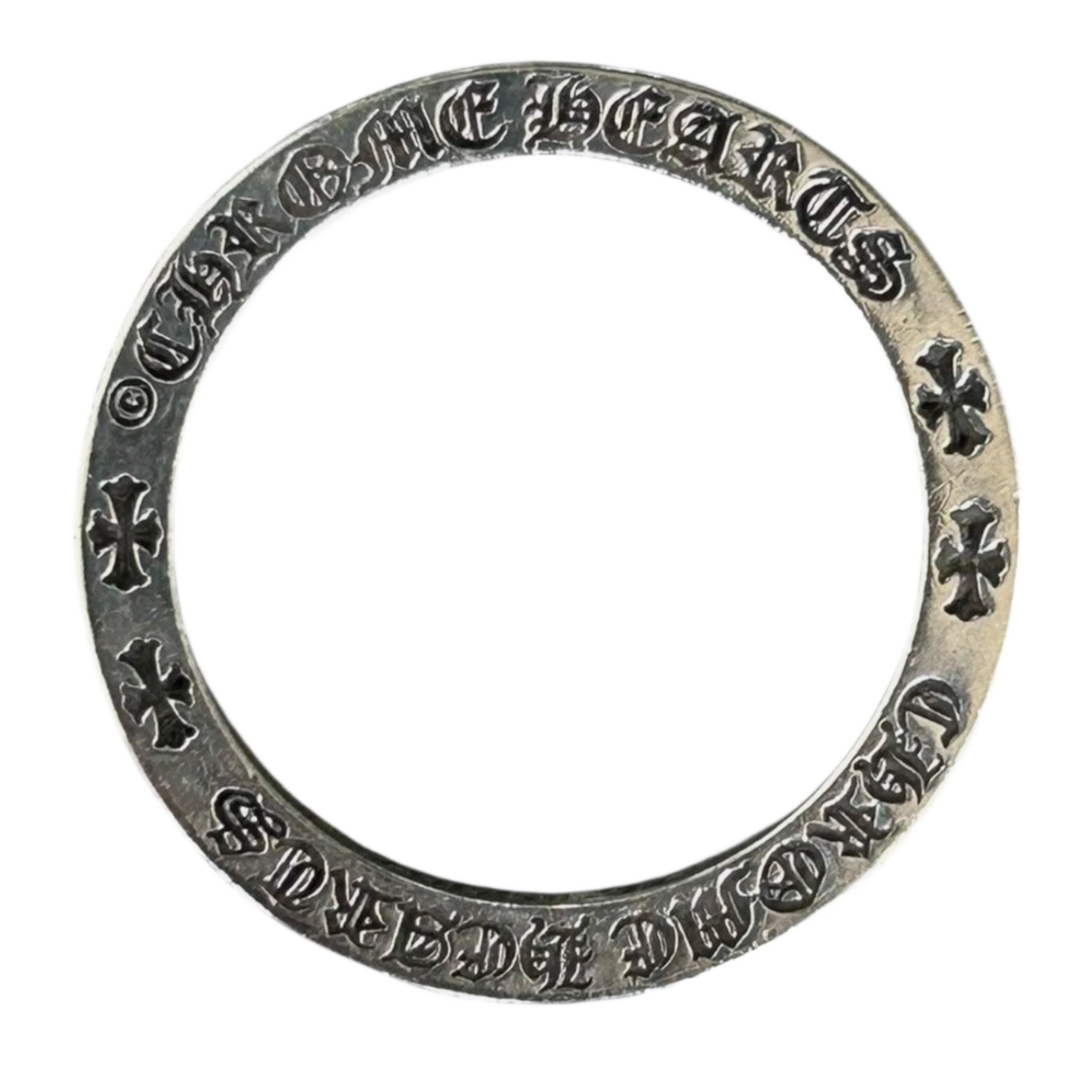 CHROME HEARTS 'MALIBU SPACER' SILVER RING