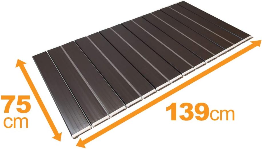 Topre L14 Folding Bath Lid, Antibacterial, Ag+ Composite, Made in Japan, 29.5 x 54.7 inches (75 x 139 cm), Brown