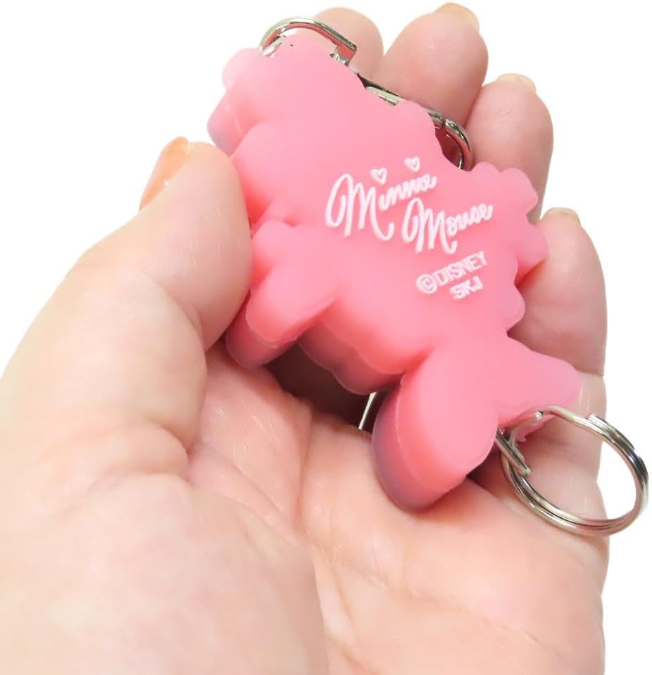 SK Japan Disney Minnie Mouse Rubber Reel Keychain 16537