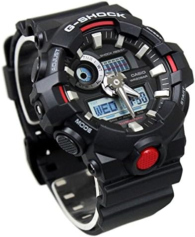 Police Self-Defense Force Civil Servant Job Celebration Entrance Celebration G-Shock 20 ATM Water Resistant Analog Digital Plastic Belt Watch for Men (GA-700-1A GA-700-1B GA-700-4A) (GA-700-1A (Black