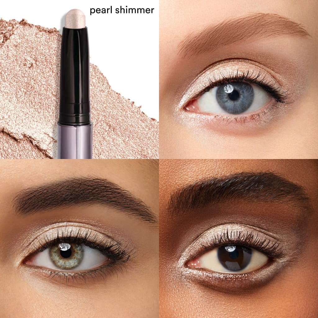 Julep Eyeshadow 101 Cream-to-Powder Waterproof Eyeshadow Stick – Pearl Shimmer – Long-Lasting, Buildable, Crease-Proof, Cruelty Free, Shimmer Finish with Built-In Smudger