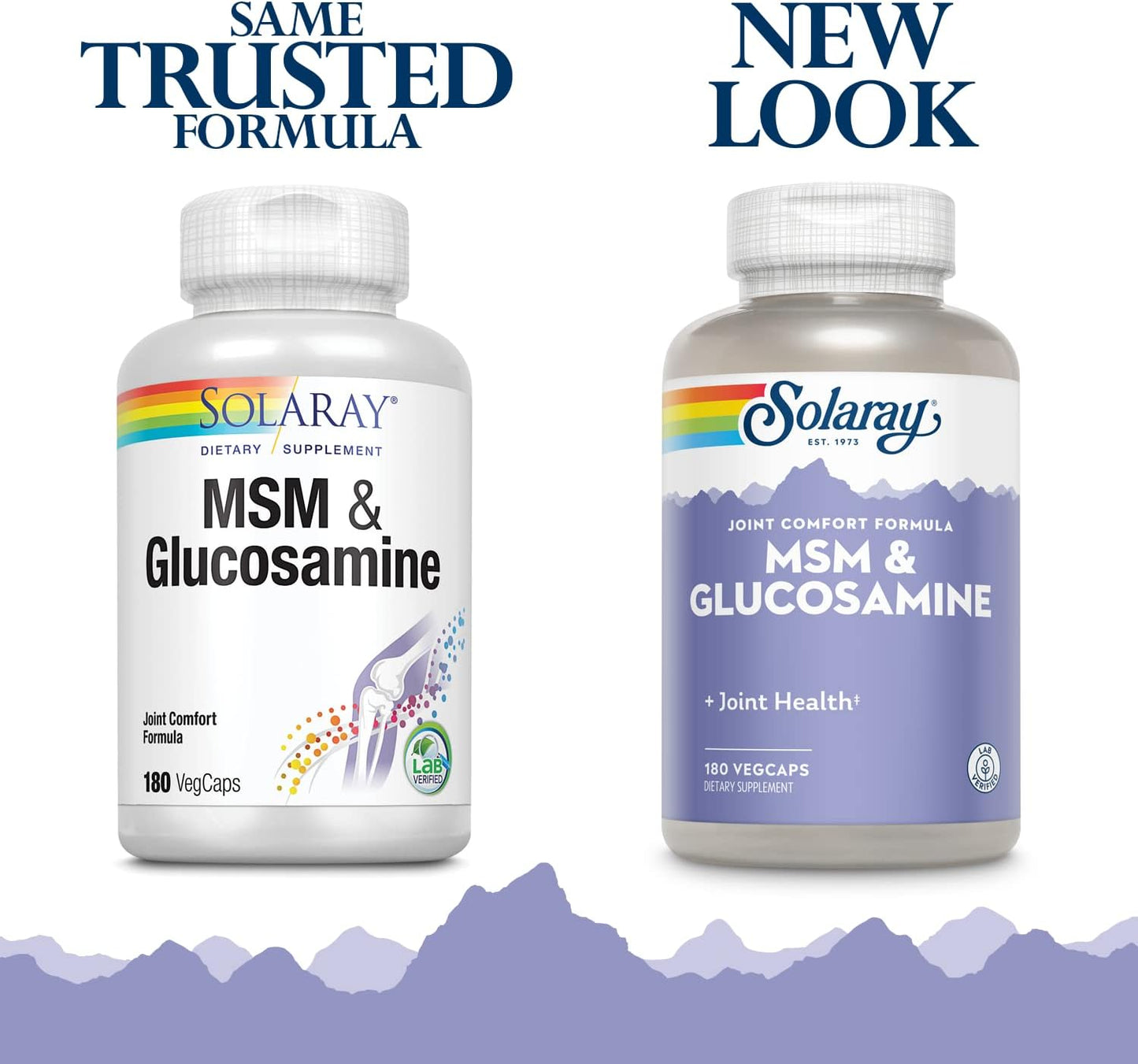 Solaray MSM and Glucosamine Capsules, 180 Count