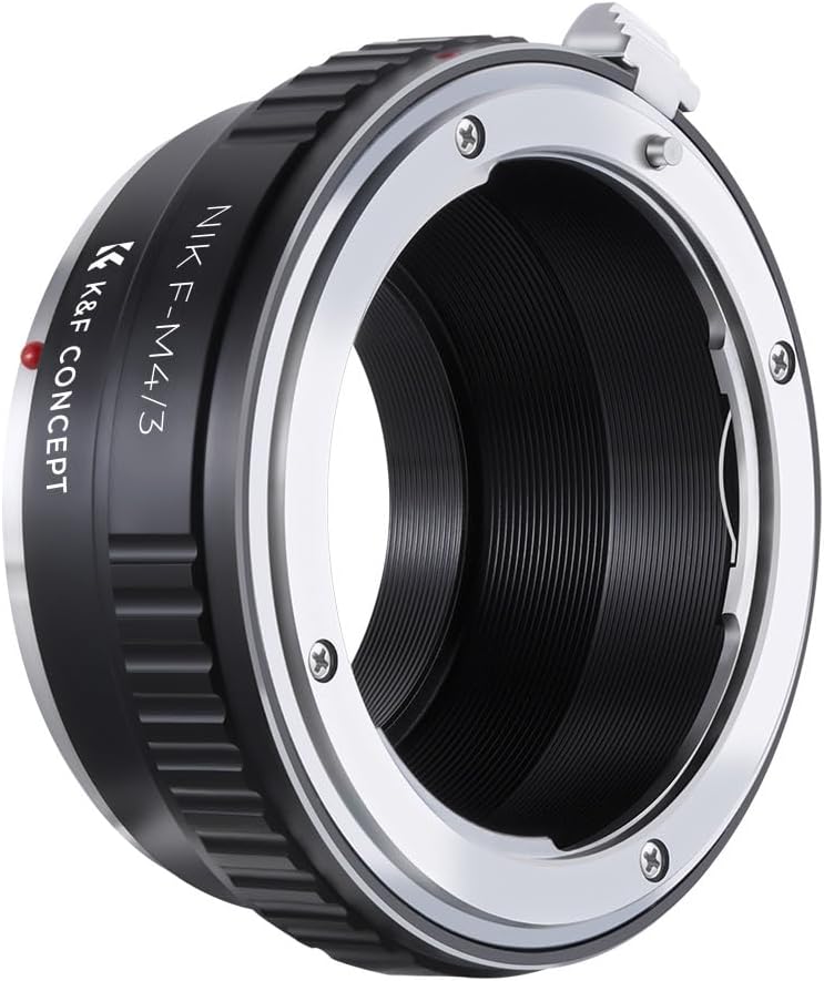 K&F CONCEPT マウントアダプター ニコン対応 Fマウント マイクロフォーサーズ 変換 Nikon対応 Fマウントレンズ Micro 4/3カメラ装着用 マイクロフォーサーズ カメラボディ用 マウント変換アダプター 無限遠実現 高精度 メーカー直営店