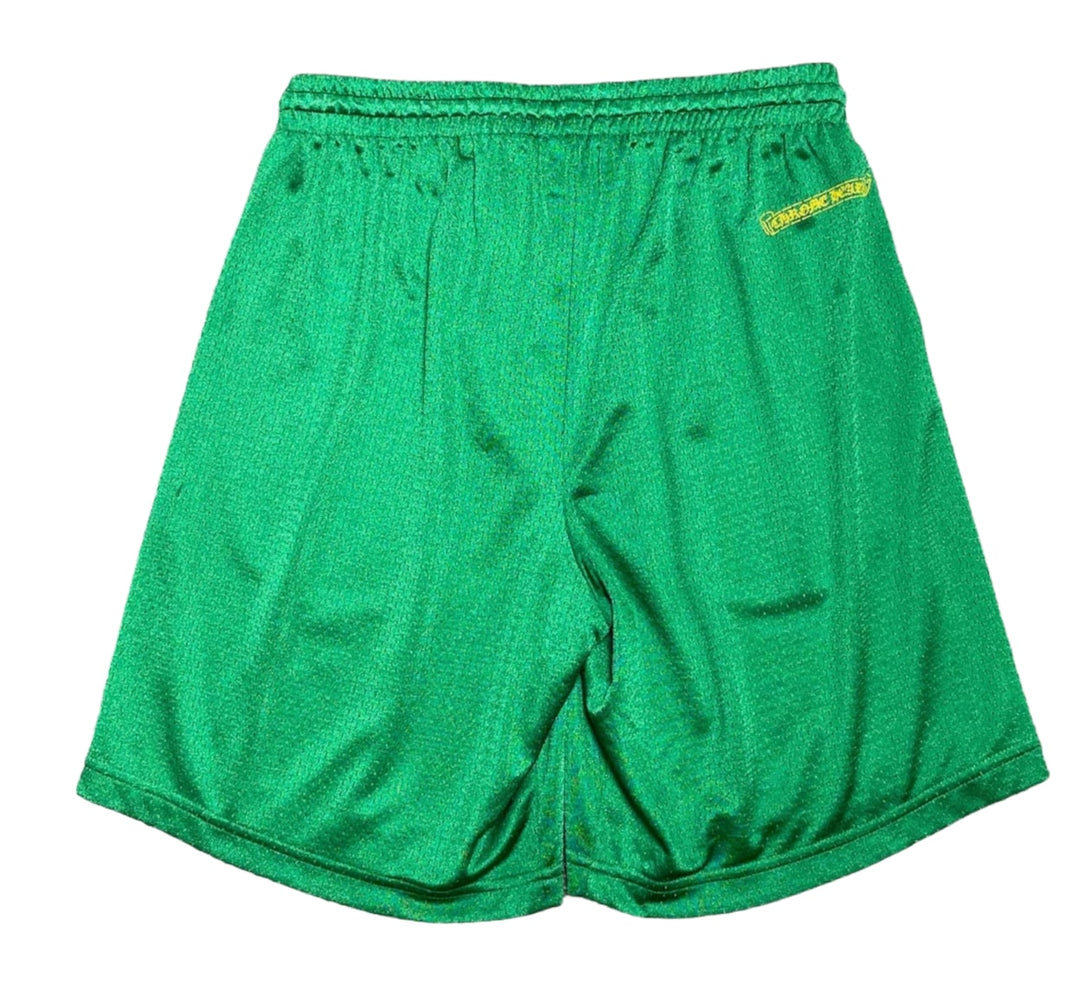 CHROME HEARTS 'GREEN MESH' WARM UP SHORTS