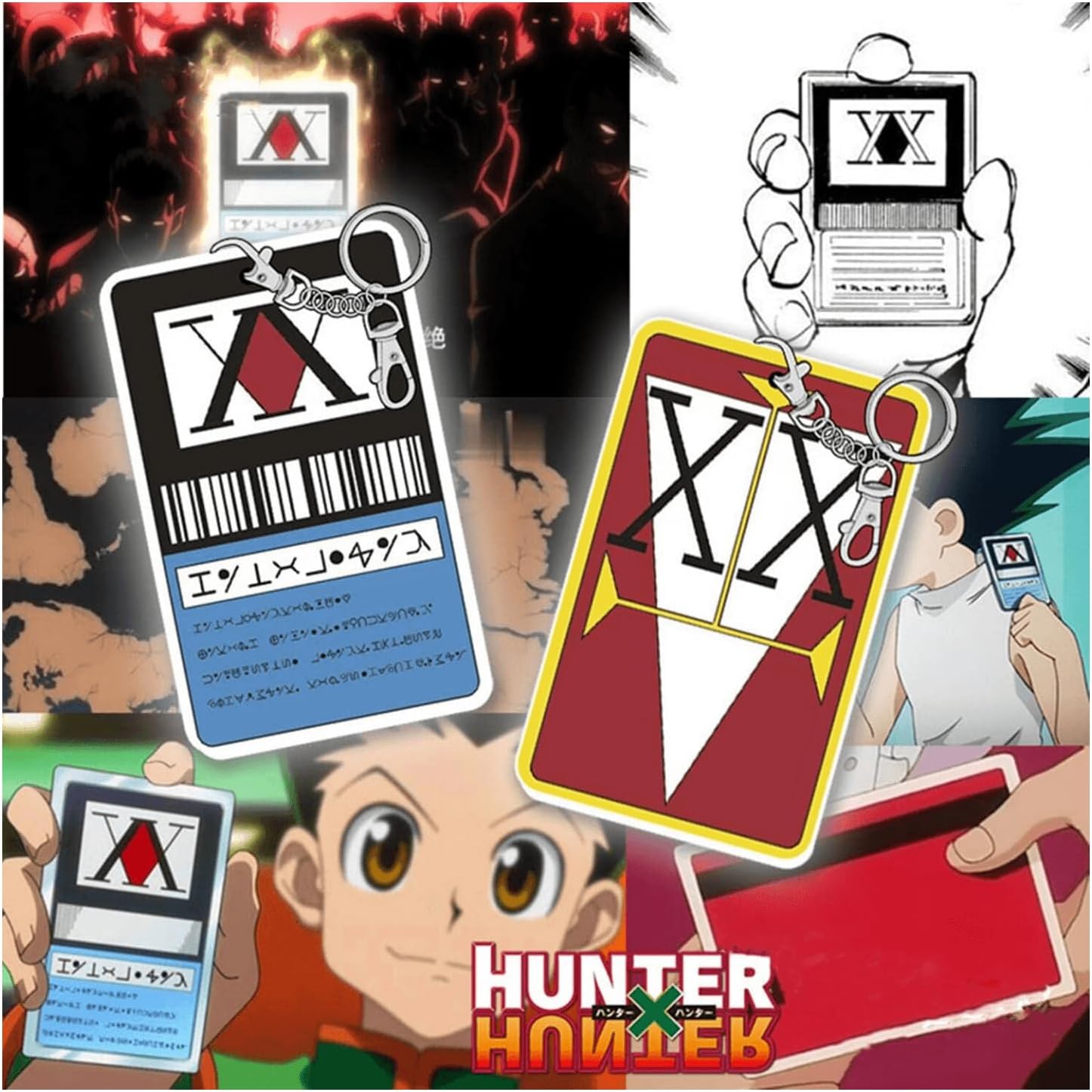 Hunter x Hunter Pass Case, Goods, IC Card Case, Commuter Pass Case, Employee ID Case, Gon Kilua Freakes, Illusion Brigade, HUNTER Card Cover, Student ID, Commuting to Work, School, Portable,