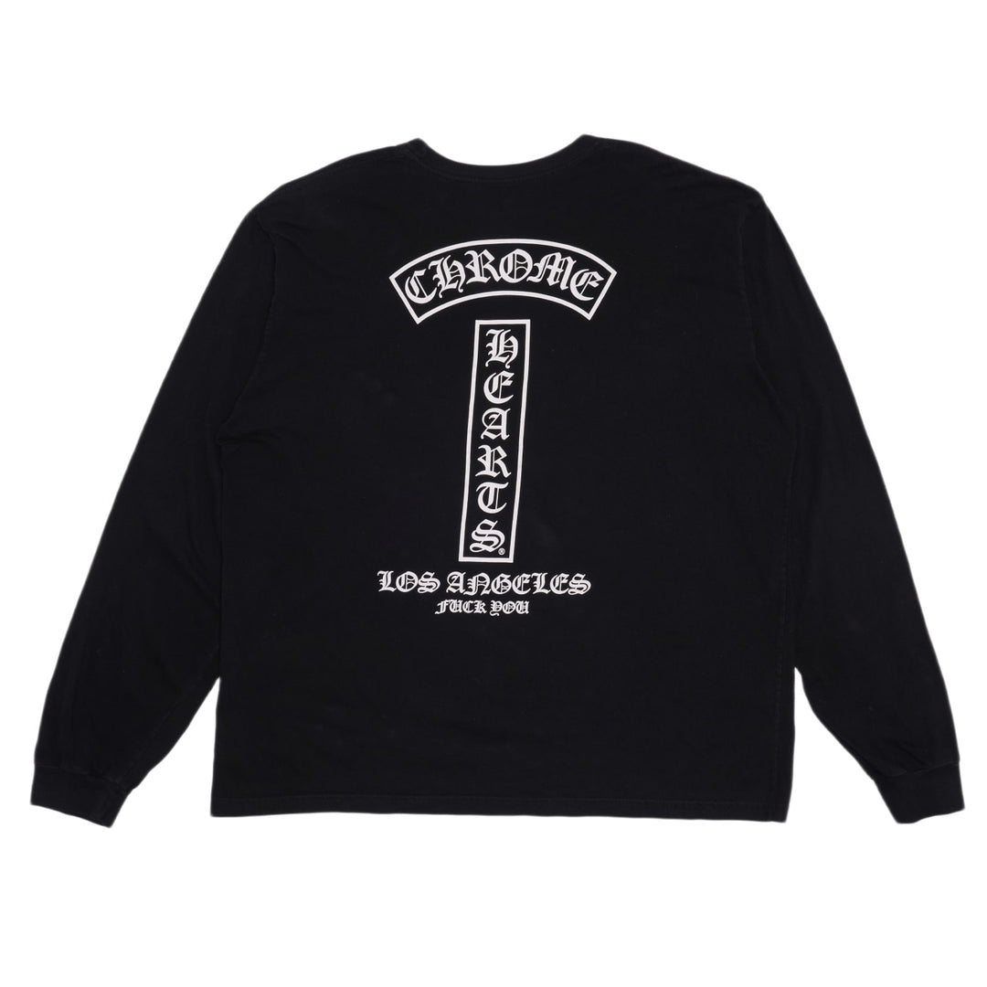 CHROME HEARTS 'LA T BAR' BLACK LONGSLEEVE TEE