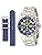Seiko SND379P Men's Chronograph Watch with Military Style Strap Navy x Yellow